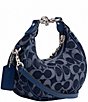 COACH Signature Denim Jonie Bag, Color:LH/DEEP BLUE MULTI - Image 4