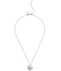 COACH Signature Heart Short Pendant Necklace, Color:Silver - Image 2
