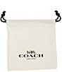 COACH Signature Heart Short Pendant Necklace, Color:Silver - Image 3