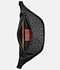Color:Charcoal/Black - Image 3 - Signature Jacquard And Refined Calfskin Leather Belt Bag