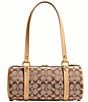 COACH Signature Jacquard Kisslock Handle Barrel Shoulder Bag 28 - Image 3