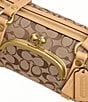 COACH Signature Jacquard Kisslock Handle Barrel Shoulder Bag 28 - Image 5