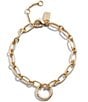COACH Signature Link Line Bracelet, Color:Gold - Image 1