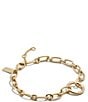 COACH Signature Link Line Bracelet, Color:Gold - Image 2
