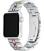 Color:Silver/Rainbow - Image 2 - Signature Link Stainless Steel 38/40mm Bracelet for Apple Watch®