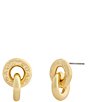 COACH Signature Logo Interlocking Ring Drop Earrings - Image 2