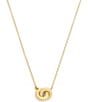 COACH Signature Logo Interlocking Ring Short Pendant Necklace - Image 1