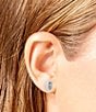 Color:Silver - Image 2 - Signature Logo Crystal Stud Earrings