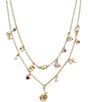 Color:Multi/Gold - Image 1 - Signature Mixed Charm Crystal and Pearl Layered Necklace