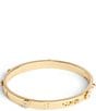 COACH Signature Mixed Motif Bangle Bracelet, Color:Gold - Image 2