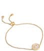 COACH Signature Mother Of Pearl Coin Adjustable Bracelet, Color:Pearl/Gold - Image 1