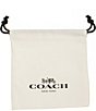 COACH Signature Mother of Pearl Coin Charm Y Necklace, Color:Pearl/Gold - Image 4