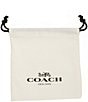 COACH Signature Mother of Pearl Coin Short Pendant Necklace, Color:Pearl/Silver - Image 3