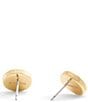 COACH Signature Mother Of Pearl Coin Stud Earrings, Color:Pearl/Gold - Image 2