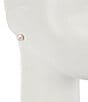 COACH Signature Mother Of Pearl Coin Stud Earrings, Color:Pearl/Rose Gold - Image 2