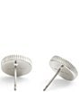 COACH Signature Mother Of Pearl Coin Stud Earrings, Color:Pearl/Silver - Image 2