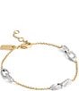 COACH Signature Pave C Strand Line Bracelet, Color:Two Tone - Image 2