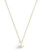 COACH Signature Pearl Orb Short Pendant Necklace, Color:Pearl/Gold - Image 1