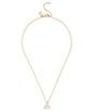 COACH Signature Pearl Orb Short Pendant Necklace, Color:Pearl/Gold - Image 2