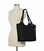 Color:Brass/Black - Image 5 - Signature Pebbled Leather Day Tote Bag