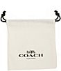 COACH Signature Logo Quilted Crystal Heart Hoop Earrings, Color:Crystal/Gold - Image 2