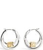 COACH Signature Quilted Cube Double Hoop Earrings,Specials : American Fashion Style Bags On Sale