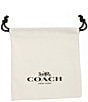 COACH Signature Quilted Cube Stud Earrings, Color:Shiny Gold - Image 3