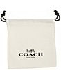 COACH Signature Quilted Cut-Out Hangtag Short Pendant Necklace, Color:Shiny Gold - Image 4