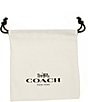 COACH Signature Logo Quilted Heart Crystal Stud Earrings, Color:Silver - Image 3