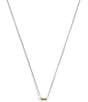 COACH Signature Quilted Tube Short Pendant Necklace, Color:Two Tone - Image 1