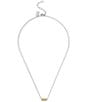 COACH Signature Quilted Tube Short Pendant Necklace, Color:Two Tone - Image 2