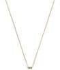 COACH Signature Quilted Tube Short Pendant Necklace, Color:Shiny Gold - Image 1