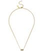 COACH Signature Quilted Tube Short Pendant Necklace, Color:Shiny Gold - Image 2