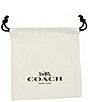 COACH Signature Quilted Tube Short Pendant Necklace, Color:Shiny Gold - Image 4