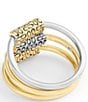 COACH Signature Quilted Tube Stackable Ring Set, Color:Two Tone - Image 3