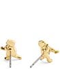 COACH Signature Rexy Stud Earrings, Color:Shiny Gold - Image 2