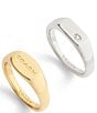 COACH Signature Signet Duo Band Ring Set - Image 2