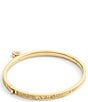 COACH Signature Tea Rose Charm Bangle Bracelet, Color:Shiny Gold - Image 3