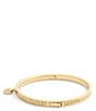 COACH Signature Tea Rose Charm Bangle Bracelet, Color:Shiny Gold - Image 4