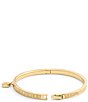 COACH Signature Tea Rose Charm Bangle Bracelet, Color:Shiny Gold - Image 5