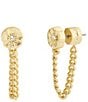 COACH Signature Tea Rose Front Back Earrings - Image 1