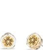 COACH Signature Tea Rose Lucite Stud Earrings - Image 1