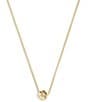 COACH Signature Tea Rose Short Pendant Necklace, Color:Shiny Gold - Image 1