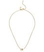 COACH Signature Tea Rose Short Pendant Necklace, Color:Shiny Gold - Image 2