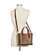 Color:Tan Rust/Brass - Image 6 - Signature Logo Willow 24 Tote Bag