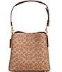 COACH Signature Logo Willow Bucket Crossbody Bag, Color:Tan Rust/Brass - Image 2