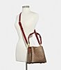 Color:Tan Rust/Brass - Image 5 - Signature Logo Willow Bucket Crossbody Bag