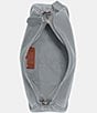Color:Light Grey Blue - Image 3 - Silver Metal Cary Pebble Leather Shoulder Crossbody Bag
