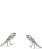 COACH Skeletal Rexy Stud Earrings, Color:Silver - Image 2