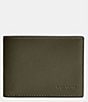 Color:Army Green - Image 1 - Slim Leather Billfold Wallet